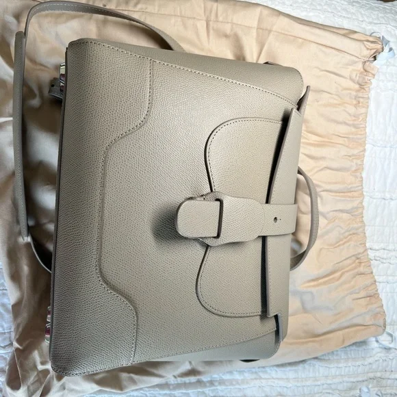 NWT Senreve Midi Maestra in Pebbled Sand Silver - Picture 7 of 8